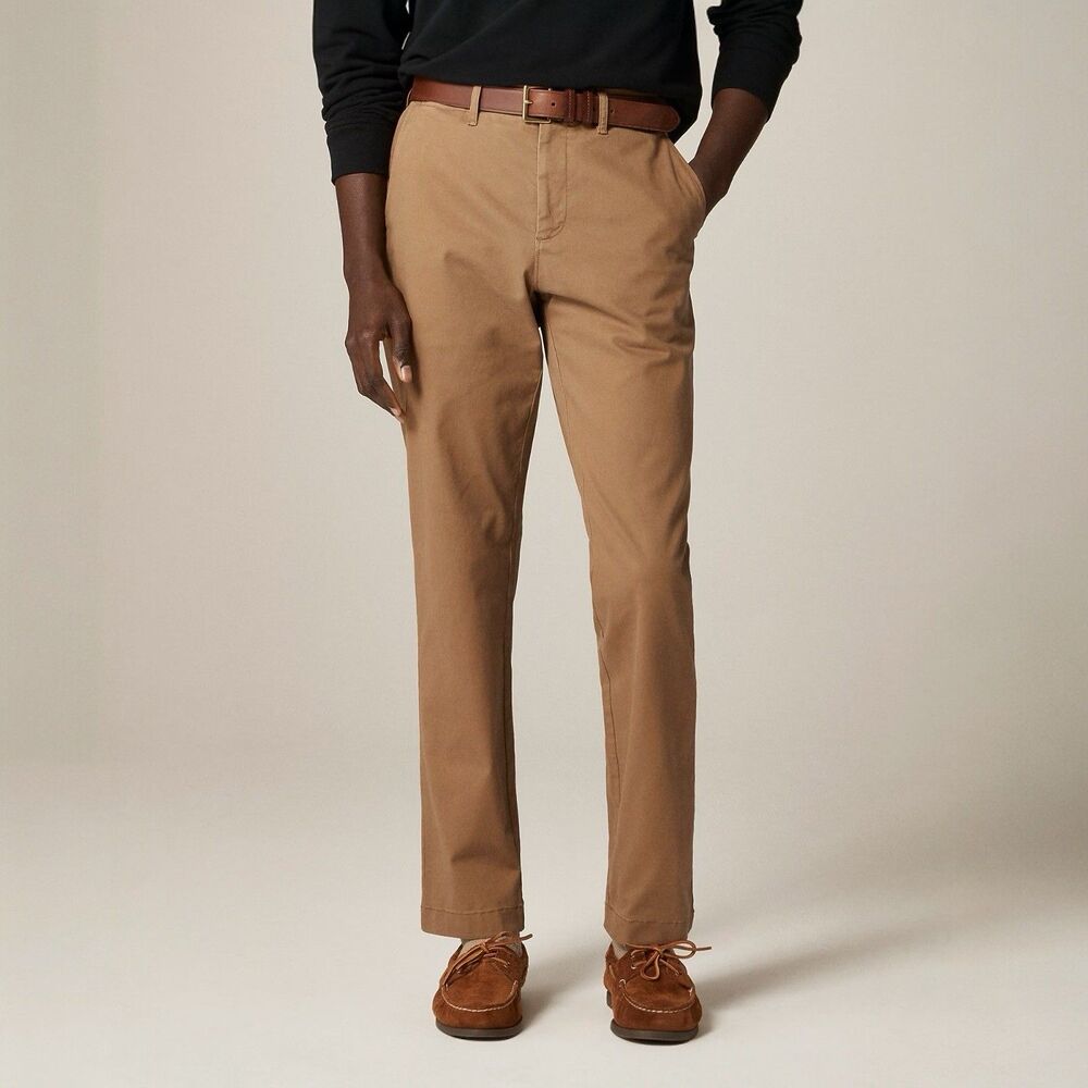 J Crew Pants Mens 32x32 River Brown 770 Straight-Fit Stretch Chino AR886 NWT